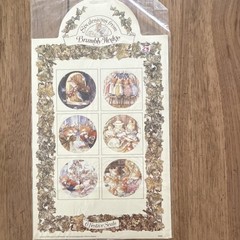 Vintage / Rare New Brambly Hedge greeting cards, seals and folder 1982/1983/1984