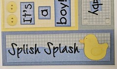 Pebbles Inc Baby Boy #2 Sampler Cardstock Stickers SnipIts Words & Titles Bath
