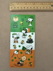 Peanuts Snoopy St Patricks Day Sticker Sheet Character Friends Charles Schulz