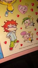 Vintage stickers SpongeBob, Fairly Odd Parents Rugrats Nickelodeon Lot 2 Sheets