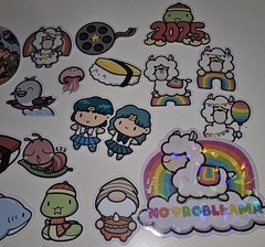 Lot of 30 *Hubman & Chubgirl* *Stickii* *Pipsticks* Die Cut Stickers