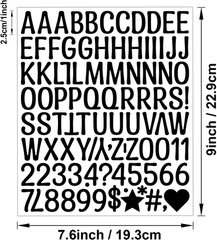 8 Sheets Letter Stickers, 1008 Alphabet Stickers Number Small 1 Inch ABC Vinyl S
