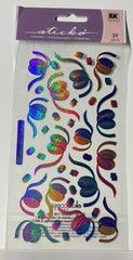 Sticko Metallic Foil Confetti Stickers EK Success 39ct 2010 SPMT17 NIP Scrapbook