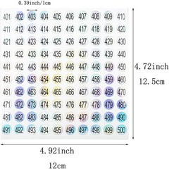 15 Sheets Mini Number Stickers 1 to 500 Round Labels Stickers Consecutive Number