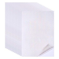 12x8in Holographic Laminated Sheets for Sticker 12pcs Star Pattern