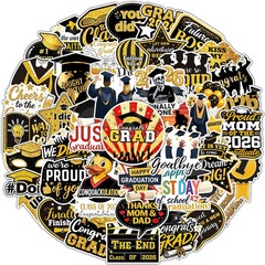50pcs Graduation Stickers 2026, College Stickers, Class of 2026 Stickers for Gra