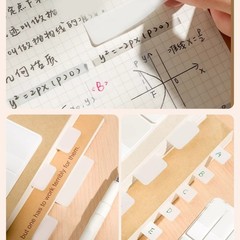 120Pcs White Clear PET Label Repositionable Writable Book Page Marker Bookmarks