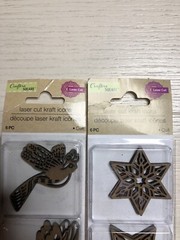 Crafter’s Square Scrap Booking Laser Cut Kraft Icons Set Of 2 Birds & Stars