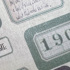 Vintage Style Stationery Label Washi Paper Stickers 4 Sheets Junk Journal