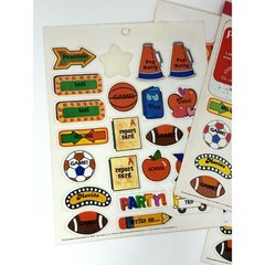 Vtg Calendar Planner Stickers Perk Ups School Sports Pep Rally Game 65 TOTAL