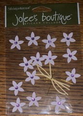 Jolees VIOLET JEWELED FLOWERS Gem Purple Bunch Bouquet Wedding Scrapbook Sticker