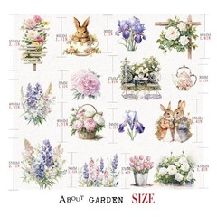 39 pcs Spring Garden Translucent Vellum Matte Surface Paper Sticker Scrapbook