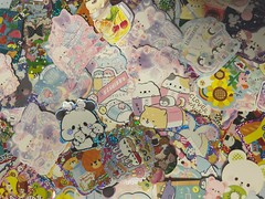 GRAB BAG of 🌟 10 PCS RANDOM KAWAII LARGE STICKER FLAKES 🌟 MADE IN JAPAN