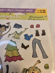 Vintage 90s AGC Fashion Girls Sticker Activity 10 Sheets Paper Doll Style New