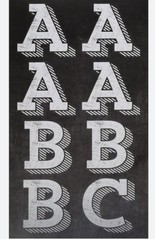 3″ Alphabet Letters, Chalk/School Design, Pick Your Letters