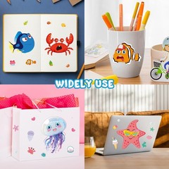 Ocean Stickers for Kids – 48 Sheets Make a Face Summer Stickers