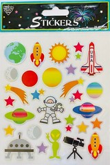Space Planets Stars  Foil Stickers Planner DIY Crafts Teacher Supply Galaxy