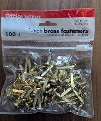 Lot of 339 – Brass Fasteners – Tim Holtz Idea-ology – Office Depot – Pen + Gear