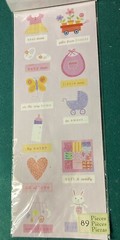 Baby Girl Flip Pack Scrapbooking Stickers 89 Total Stickers by K & Co Brand New!
