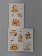 Vtg Teddy Bear Stickers Religious Christian Love One Another God’s Gift Rejoice