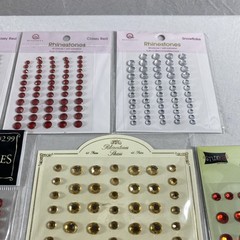 Lot of 13 Stickers Dots & Gemstones Multi Color Crafts Cardmaking Scrapbook