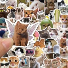 «10/30/50pcs Kawaii Love Cat Pvc Stickers – Aesthetic Korean Cute Decor for Kids