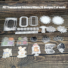 260PCS Vintage Journaling Scrapbooking Supplies Scrapbook Sticker Paper Ephemera