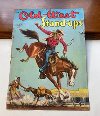 1950’s Vtg Old Western Paper Doll Stand Ups Cowboy/Indian-Cut & Uncut Scrapbook
