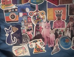 Colorful Aesthetic Sticker Lot Surreal Kawaii Pop Art Collage Scrapbook 50 Pcs