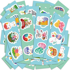 Easter Stickers for Kids – 240 PCS Easter Basket Stuffers for Boys Girls Teens A