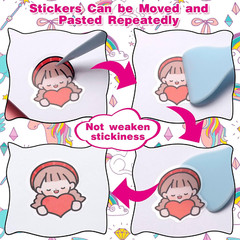 100 Sheets Reusable Sticker Book Collecting Book Pockets Collecting Album Reusab