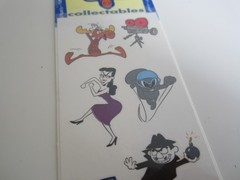 Rocky and Bullwinkle, Vintage Stickers, Okee Dokee Sticker Co.