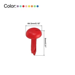 4.5 x 8 mm Mini Brads for Paper Crafts,300 Pcs Paper Fastener Assorted Colors