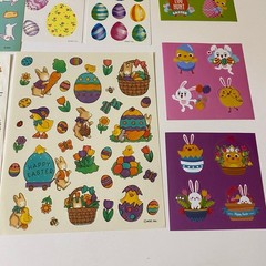 Vintage & Modern Easter Stickers Set Bunnies Chicks Lamb Hallmark AGC & More