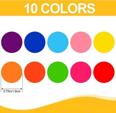3500 Pieces Dot Stickers, 3/4 inch Color Coding Labels, 10 Color Circle Price St