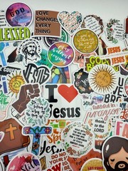 20 Christian Bible Stickers Religious Faith Jesus God Decals Laptop Journal NEW