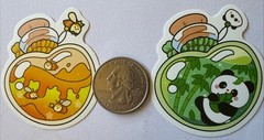 JAR ANIMAL Stickers(5pc)Dragon…Cats…Dog…Jag…Bears…Rabbit…Cork…Bees…Card Making
