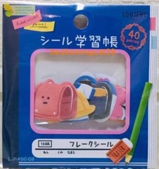 LOUJENE Tokyo School Flake Sticker 40 Bag Shoes Hat Badge Stationery Kids JAPAN