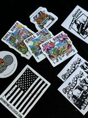 Brandy Melville Sticker Lot Multicolor Mixed Themes Concert, Rat, Chill Since