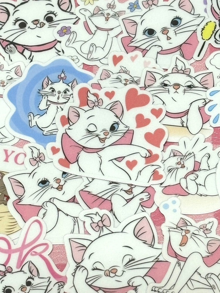 The Aristocats #3, 40 pcs, stickers, Disney, Marie, waterproof, kids, kawaii