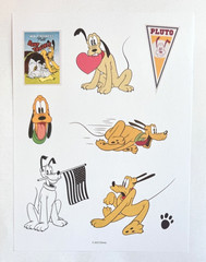 Disney – Mickey Mouse Pluto Butch – Scrapbook Sticker Sheet – Journal Planner