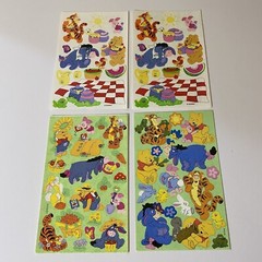 Vintage Sandylion Disney Winnie The Pooh Tigger Eeyore Piglet Stickers Set