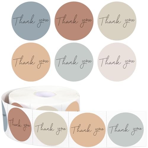 Thank You Sticker,500pcs 1.5Inch Morandi Thank You for Supporting My Small
