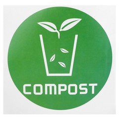 60Pcs/Set Round Recycle Trash Compost Sticker Decal For Trash Cans Garbage C EJJ
