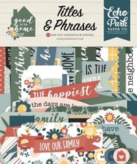 Echo Park GOOD TO BE HOME *2 Packs* Ephemera Die Cuts + Titles & Phrases 65p
