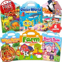 Walenced Reusable Sticker Book Toddler Bulk Pack