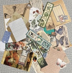 50+ Pcs, Small Lot Creative Junk Journal Ephemera, Scrapbook Collage