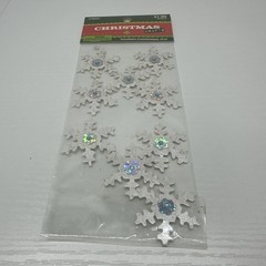 Christmas Crafts Snowflake Embellishment 3D Stickers Glitter