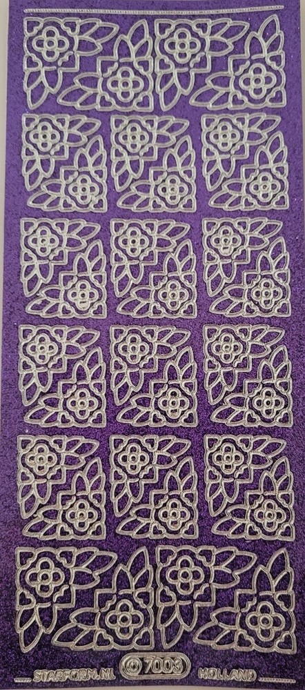 Peel Off Stickers Corners Heart Borders Gold Silver Red Green White Black Purple