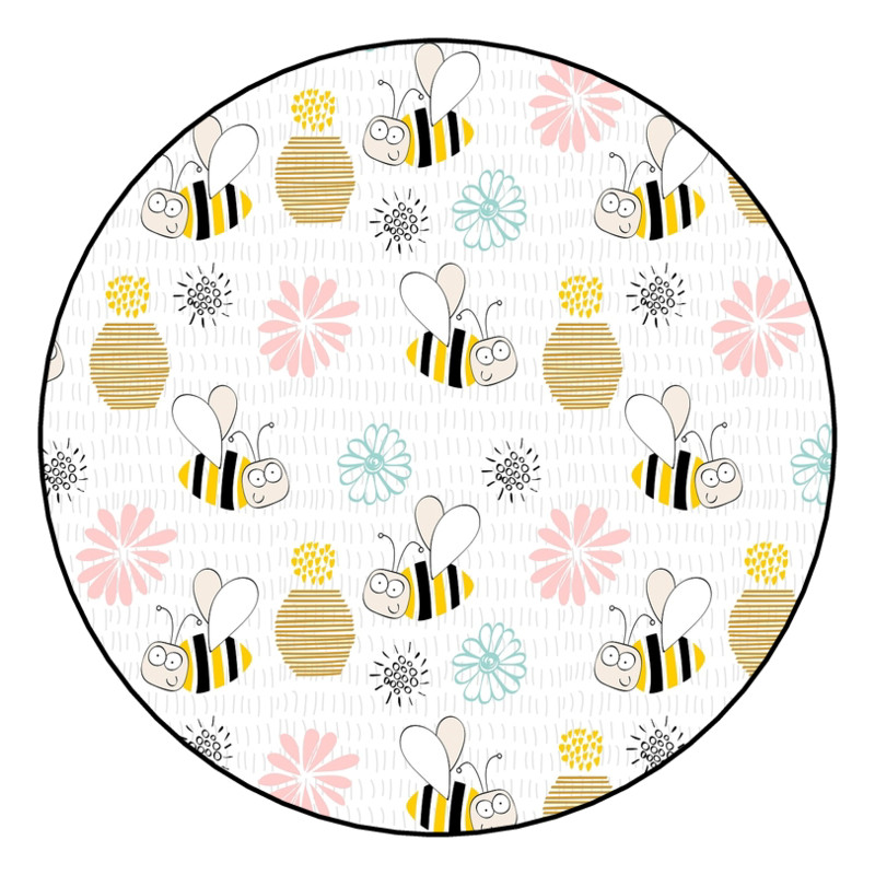 12 LARGE BUMBLE BEES AND FLOWERS STICKERS ENVELOPE SEALS LABELS 2.5″ ROUND